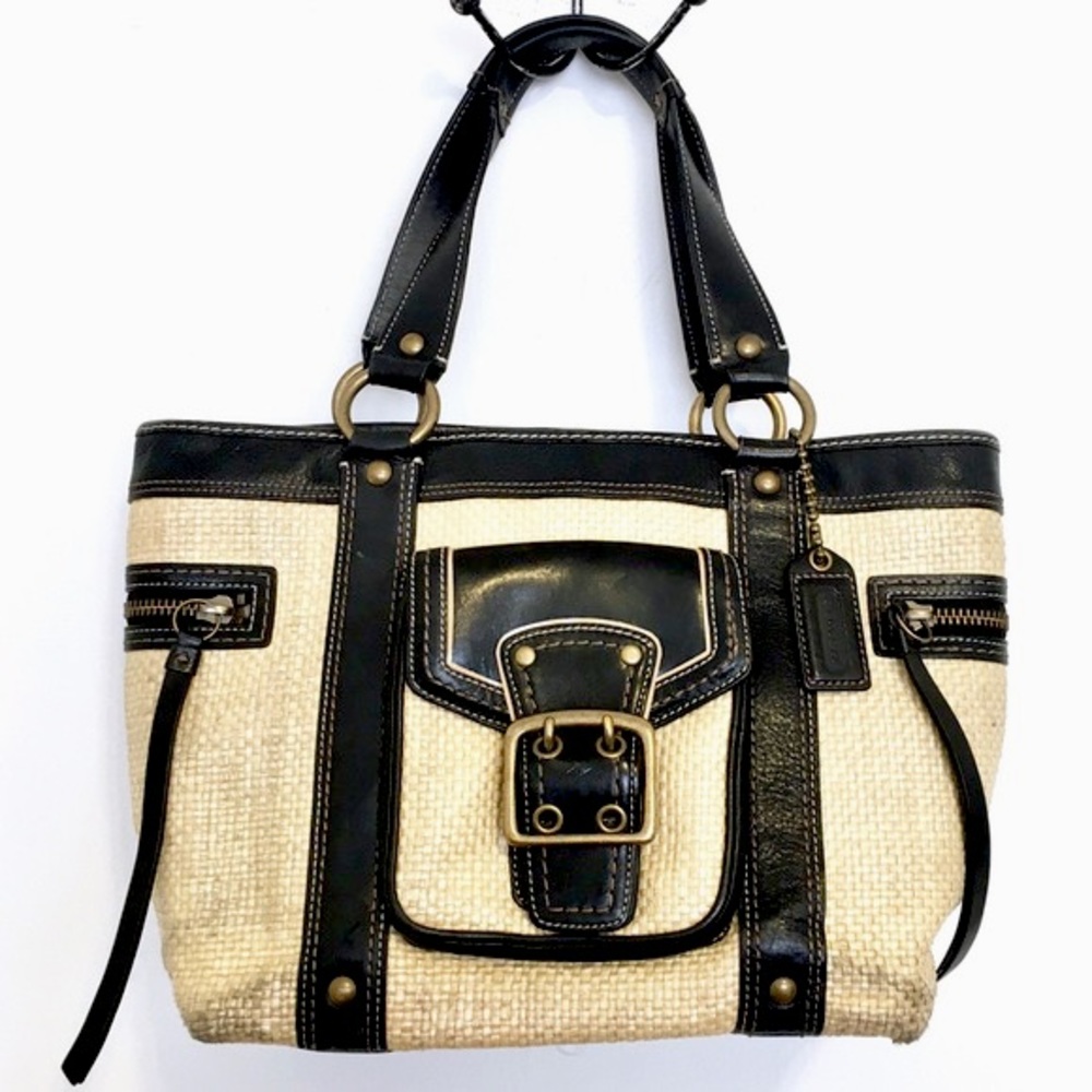 VINTAGE COACH Legacy Natural Straw Leather M05K113
